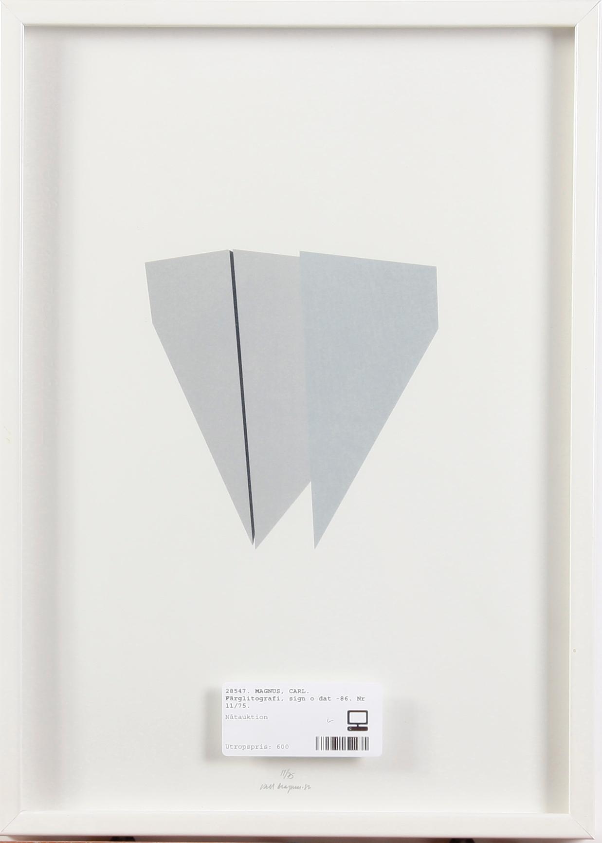 MAGNUS, CARL. Färglitografi, sign o dat -86. Nr 11/75.