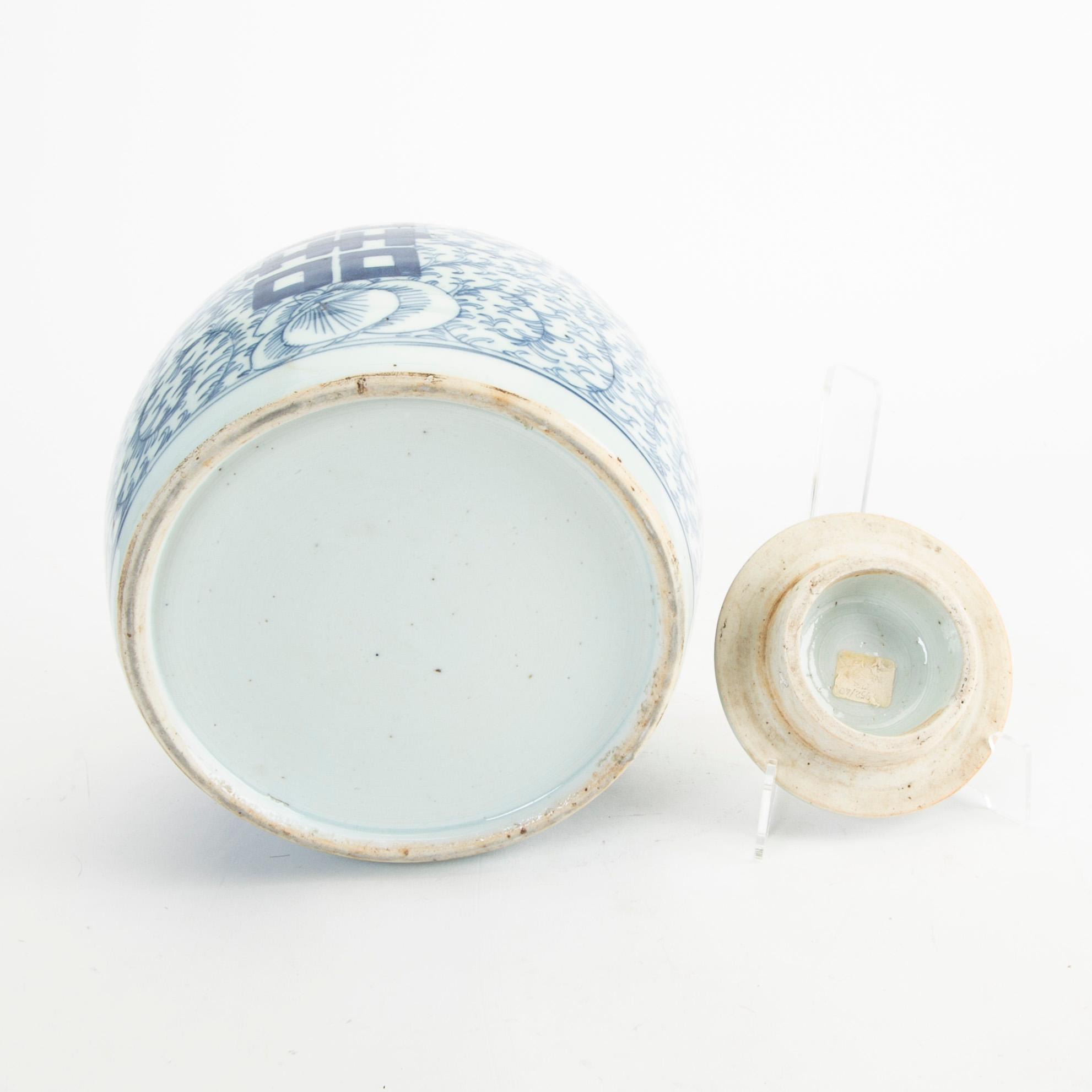 A blue and white jar, Qingdynasty, 19th Century.