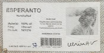 Ulrica Hydman-Vallien, rug, "Esperanto", approx. 224 x 157 cm.