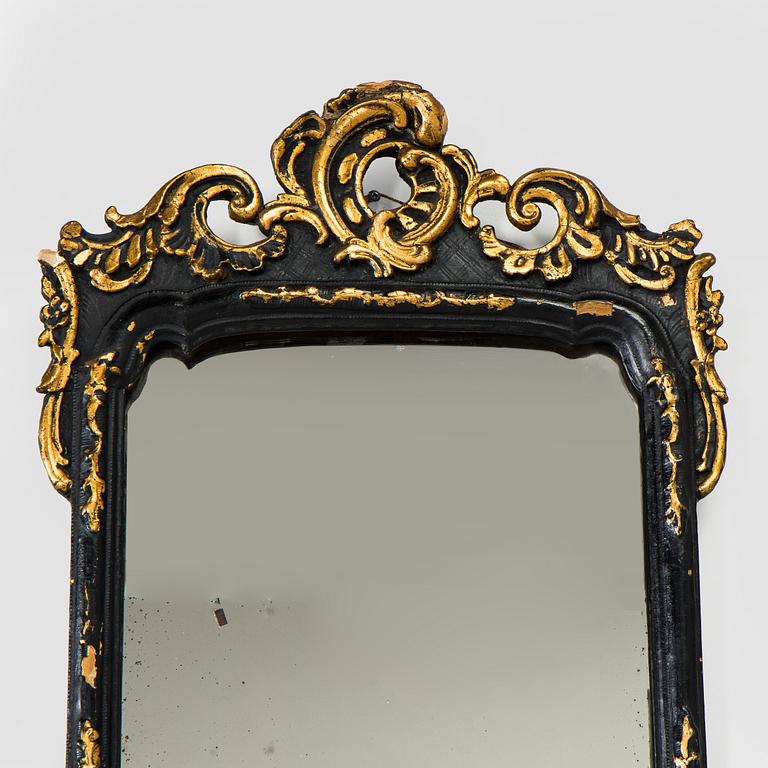 Peili ja konsolipöytä, uusrokookoo, 1800-luvun loppu.