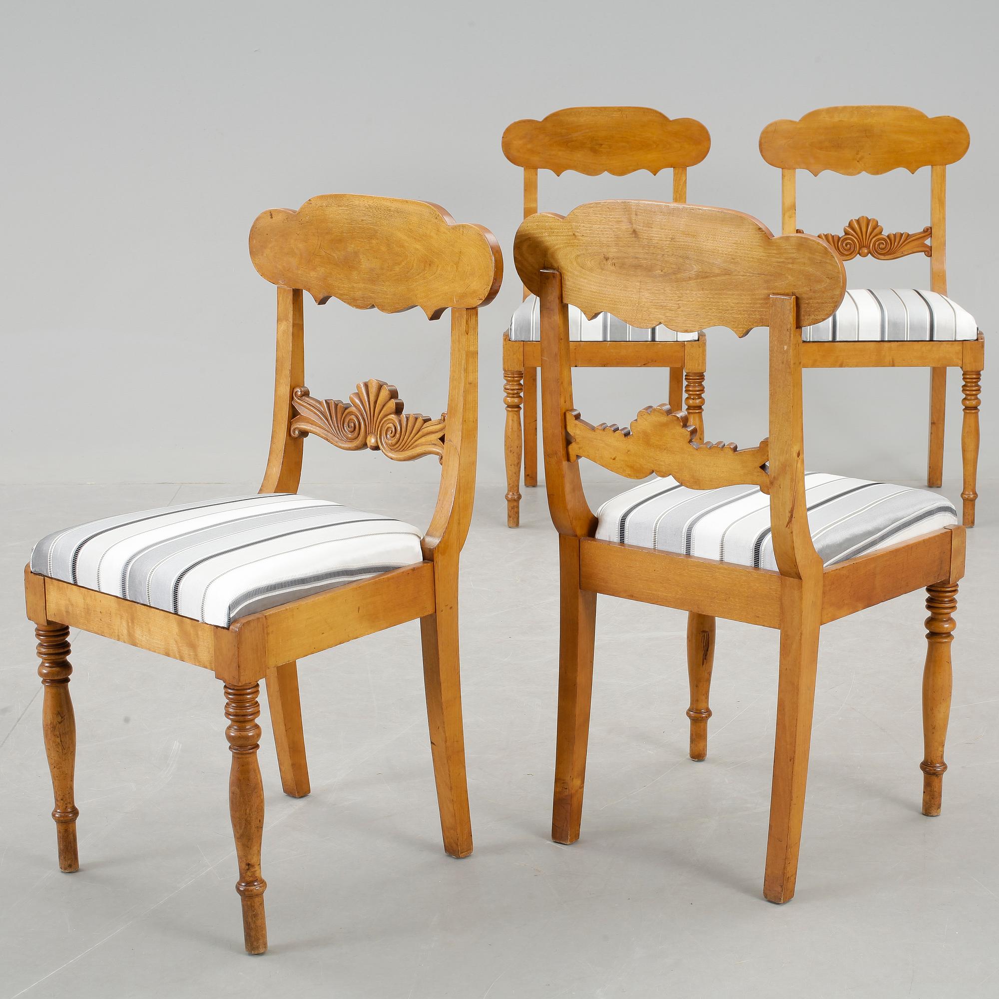 STOLAR, 6 st, senempire, omkr 1800-talets mitt.