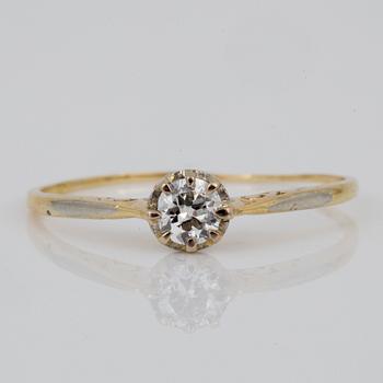 RING,med briljantslipad diamant, ca 0,20 ct, 1900-talets början.