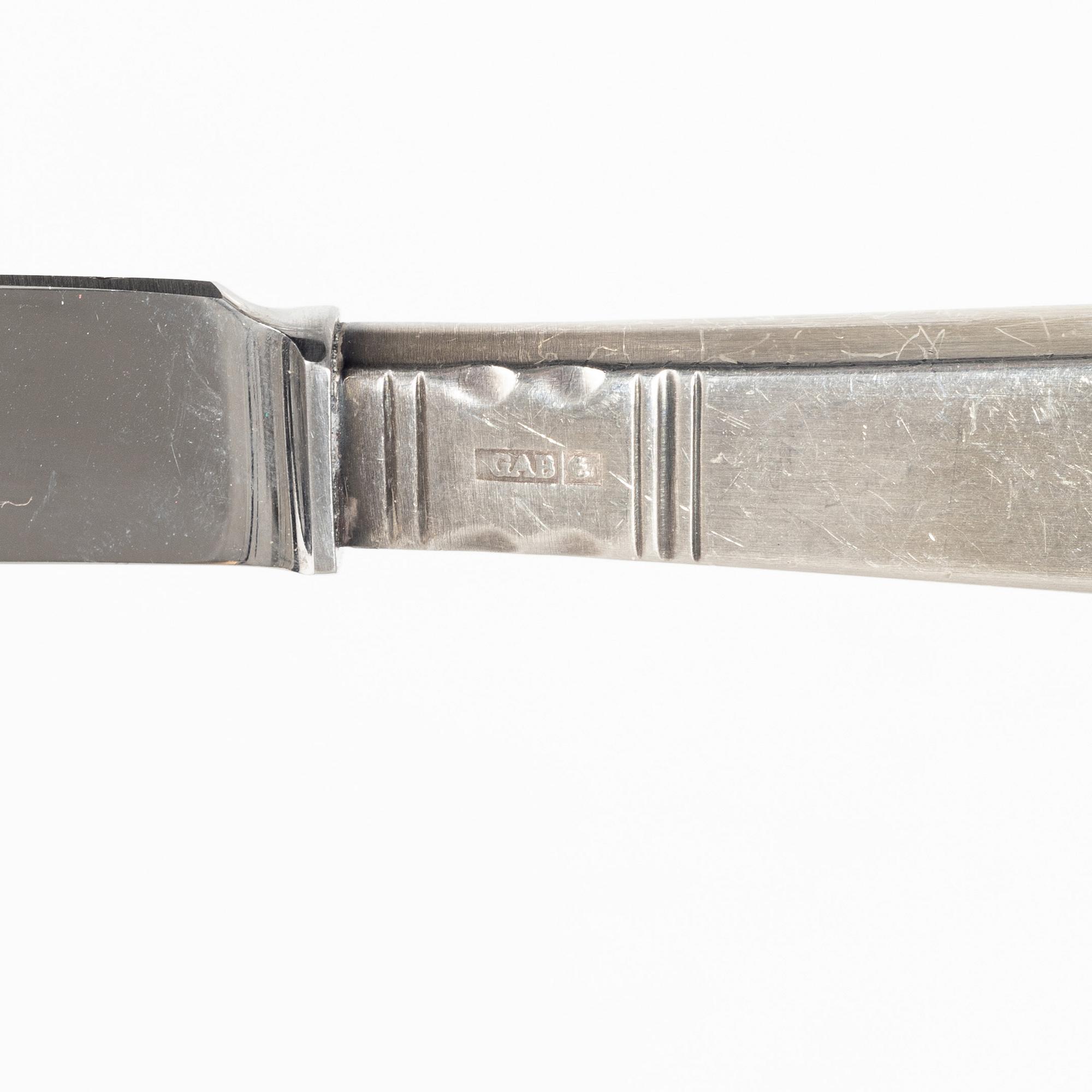 Jacob Ängman, bestickservis, 61 delar, silver, "Rosenholm", GAB, Eskilstuna, 1975-80.