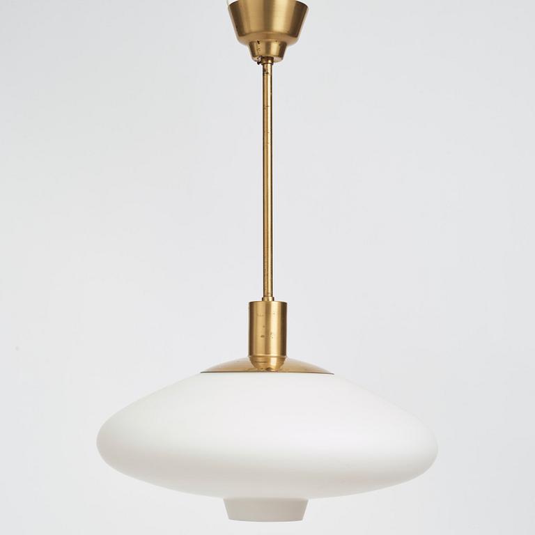 Hans Bergström, a pair of ceiling lamps, model "112", ateljé Lyktan, Åhus, 1950's.