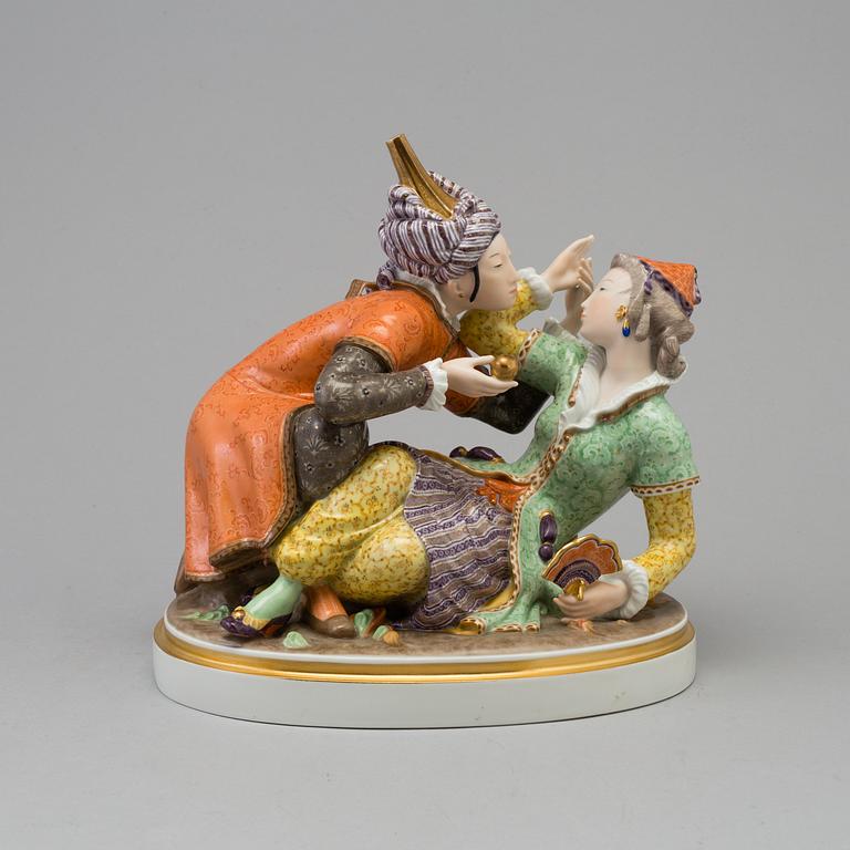 A Gerhard Henning porcelain figure, 'Ali & Peribanu', Royal Copenhagen, Denmark, 1930.