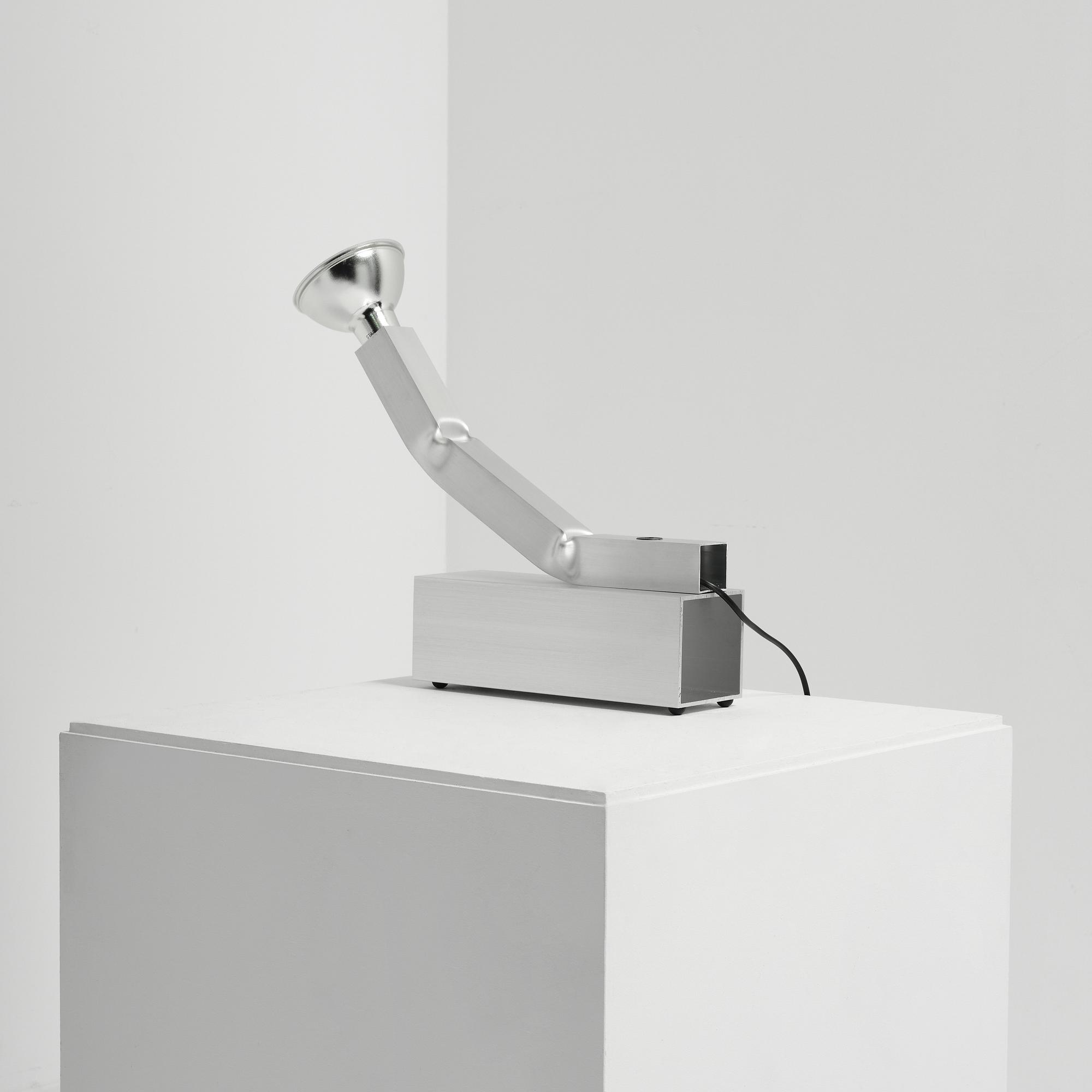David Taylor, a unique table lamp, "Aluminium Table Lamp #1", Studio Mellösaverken, Sweden, 2025.