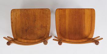 Axel Einar Hjorth, a pair of "Sandhamn" pine chairs, Nordiska Kompaniet, 1929.