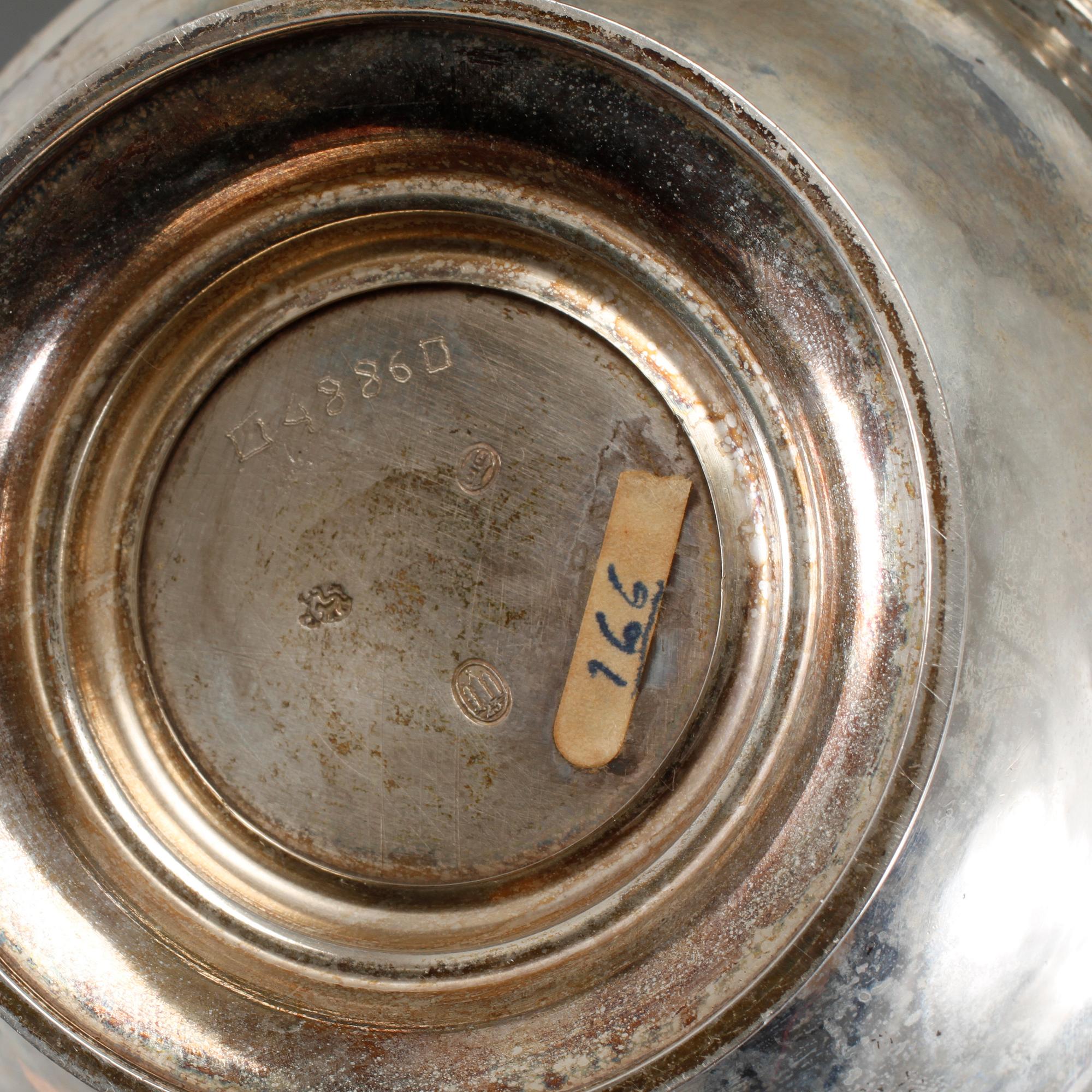 KAFFESERVIS, 3 delar, silver, Christian F Heise, Köpenhamn, 1923, vikt 763 g.