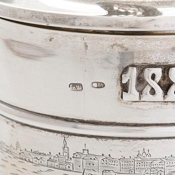 Pokal, silver, 25-års jubileumsseglats 1888-1913, oidentifierad mästare, S:t Petersburg kring 1910.