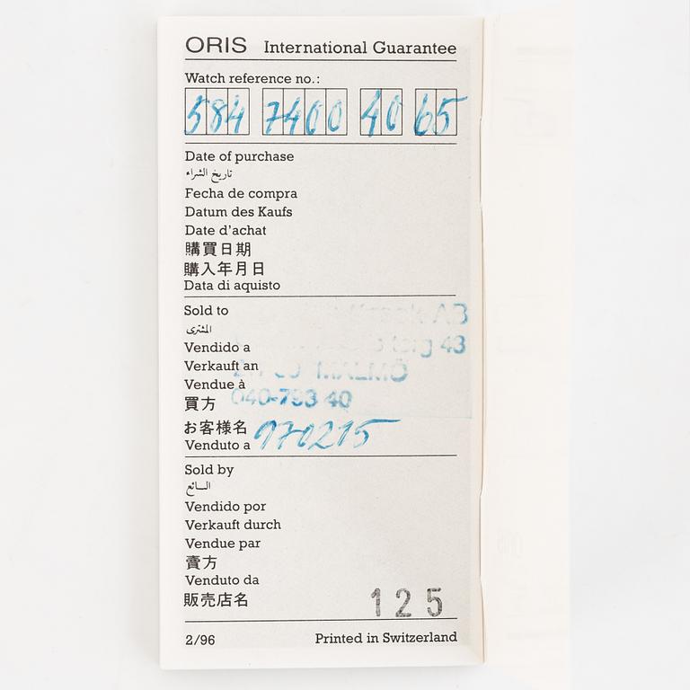 Oris, Big Crown, Pointer Date, wristwatch, 32 mm.