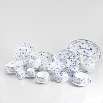 A 60-piece porcelain "Musselmalet" service, Royal Copenhagen, Denmark.