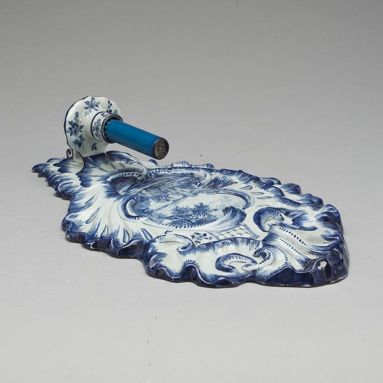 LJUSLAMPETT, fajans. Rokokostil, Holland.