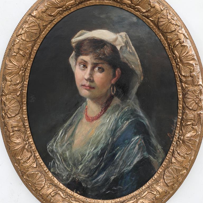 Unknown artist, 19th/20th century, Portrait of an unknown woman.