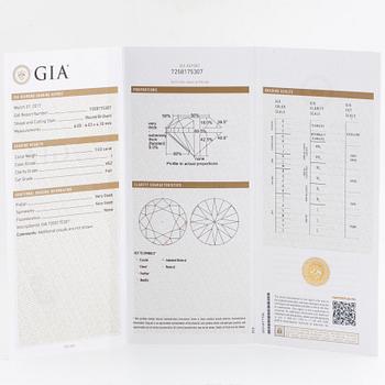 Solitaire diamonr ring 1,03 ct with GIA certificate.