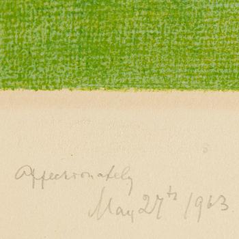 NAUM GABO, litografi, med dedikation och daterad 1963.