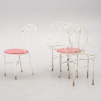 Garden chairs, 4 pcs, second half of the 20th century.