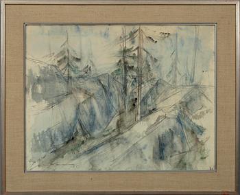 AIMO KANERVA, akvarell, sign. och dat. -65.