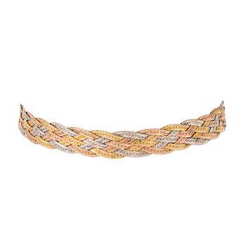A 14K gold bracelet.