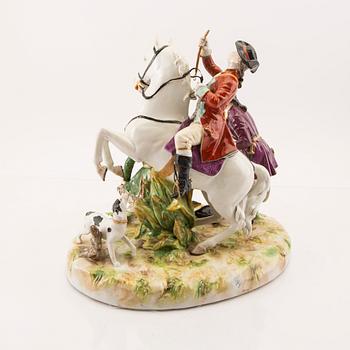 Figurgrupp troligen Ludwigsburg Tyskland 1900-talets första hälft porslin.