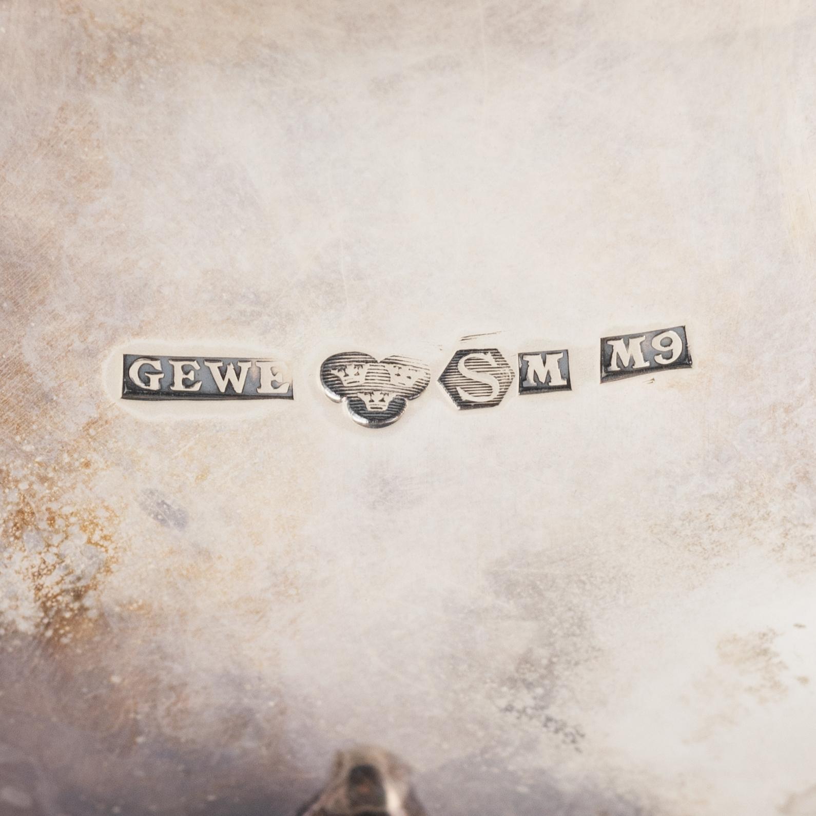 Kaffeservis, 3 delar, silver, Gewe Silvervarufabriken Ab, Malmö 1962.