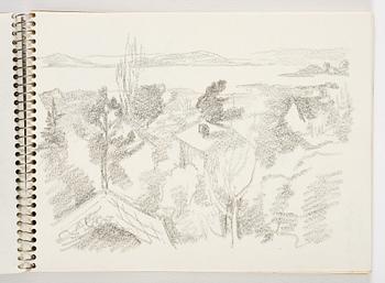 Lotte Laserstein, 4 skissböcker med blyertsteckningar.