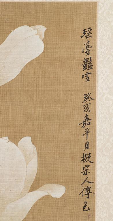 An album with 12 paintings by Qing dynasty artists, circa 1900. Attributed to Zhang Jian, Shou Ping, Yang Jin, after.