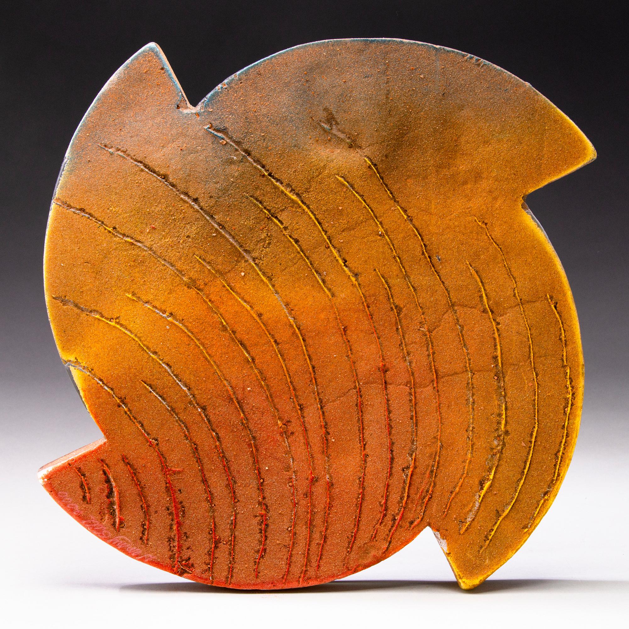 NANNY STILL, sculptur,'Fire', signed, Nanny Still. Studioglass Koen Vanderstukken Niel. Belgium 2000.