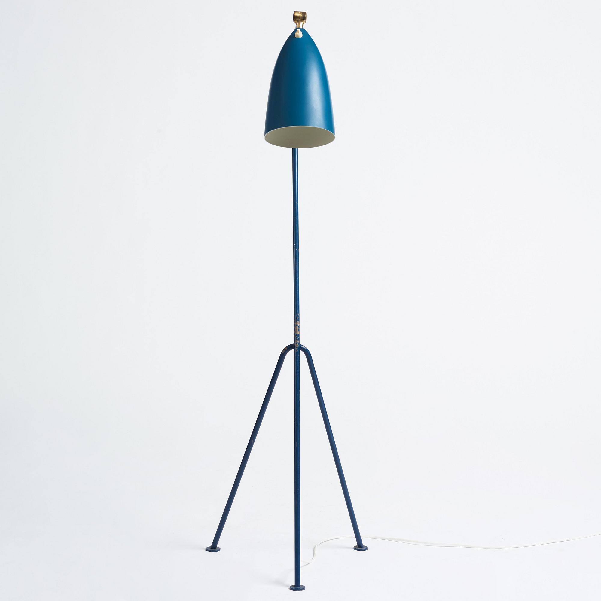 Greta Magnusson Grossman, golvlampa G-33 (Grasshopper), Bergboms Malmö 1950-tal.
