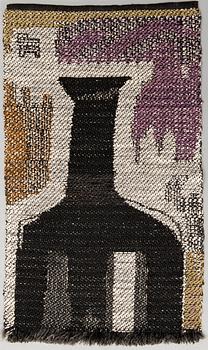 DORA JUNG, A TAPESTRY. Bottle. Signed. Late 1950s.