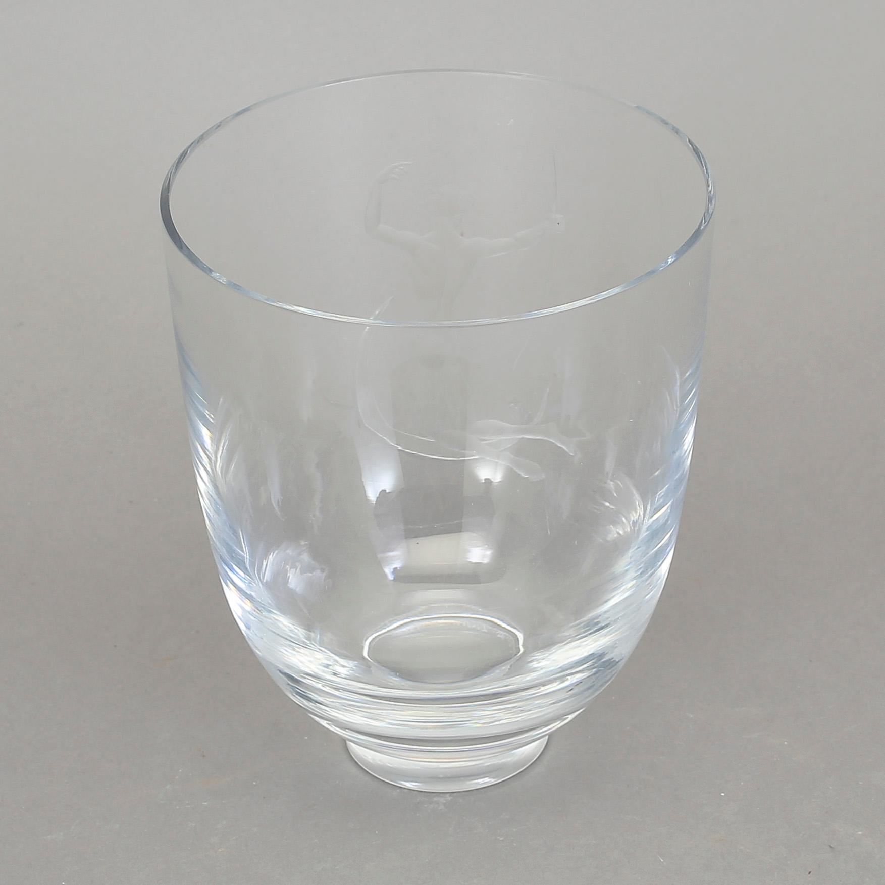 VAS, glas, Vicke Lindstrand, Orrefors, 1935.