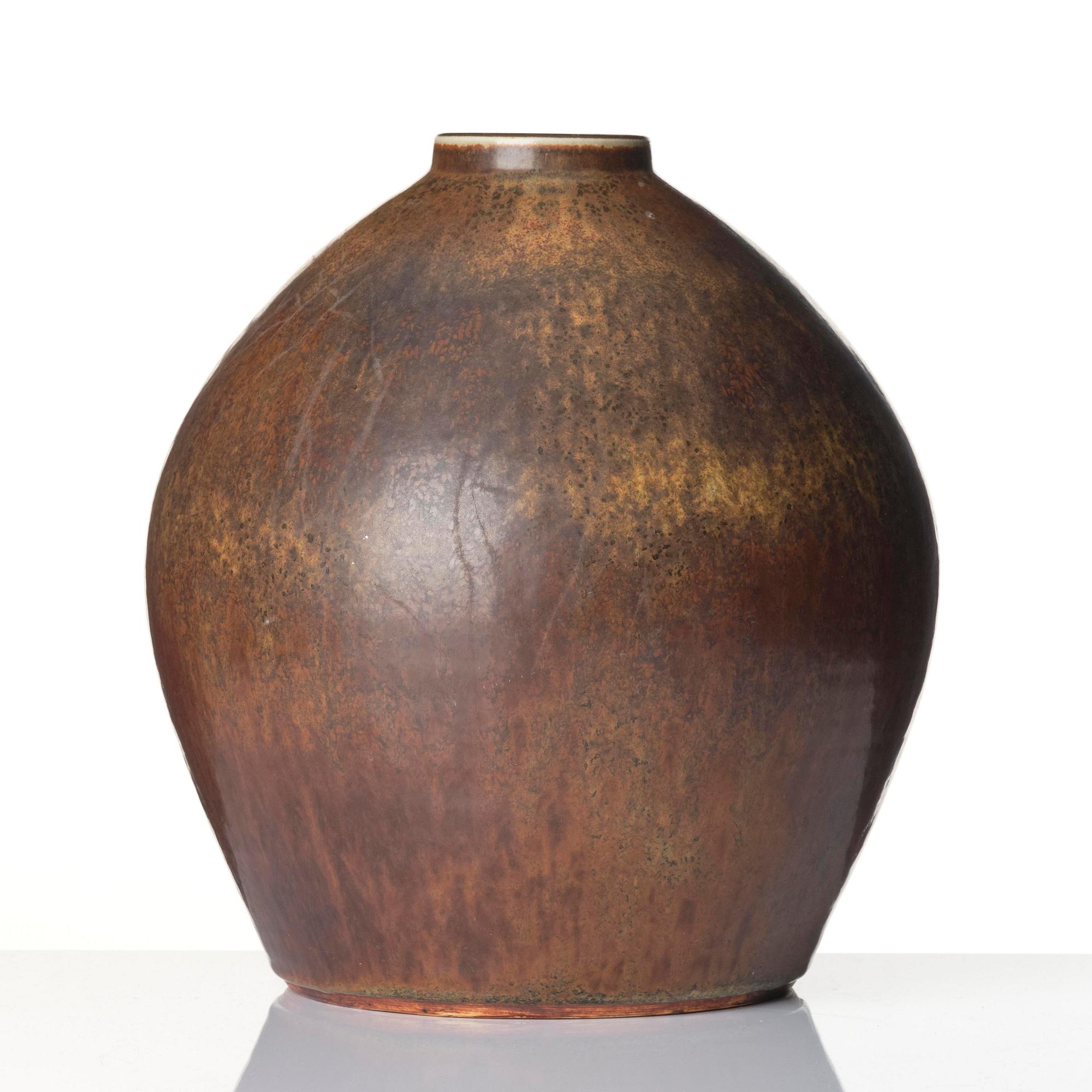 Carl-Harry Stålhane, a unique stoneware vase, Rörstrand Sweden 1965.