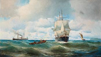 85. Christian Fredrik Swensson (Svensson), Naval scene from Öresund.