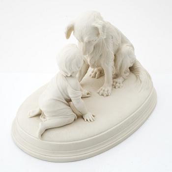 A biscuit porcelain sculpture from Gustavsberg, 1908.