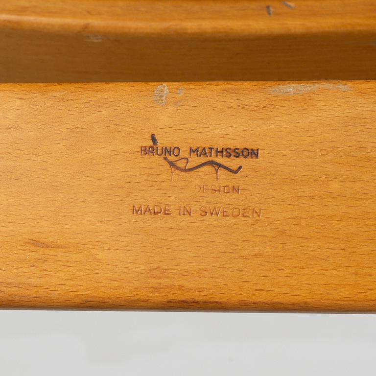 Bruno Mathsson, a lounge chair with footstool "Pernilla 1", Firma Karl Mathsson, Värnamo, circa mid-20th century.