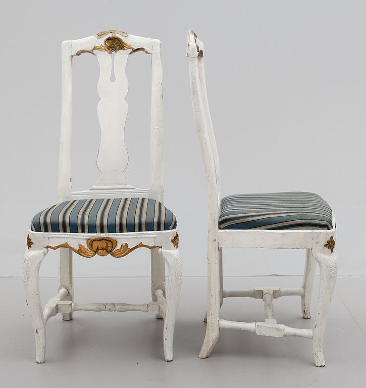 STOLAR, 6 st, senbarock, 1700-tal.