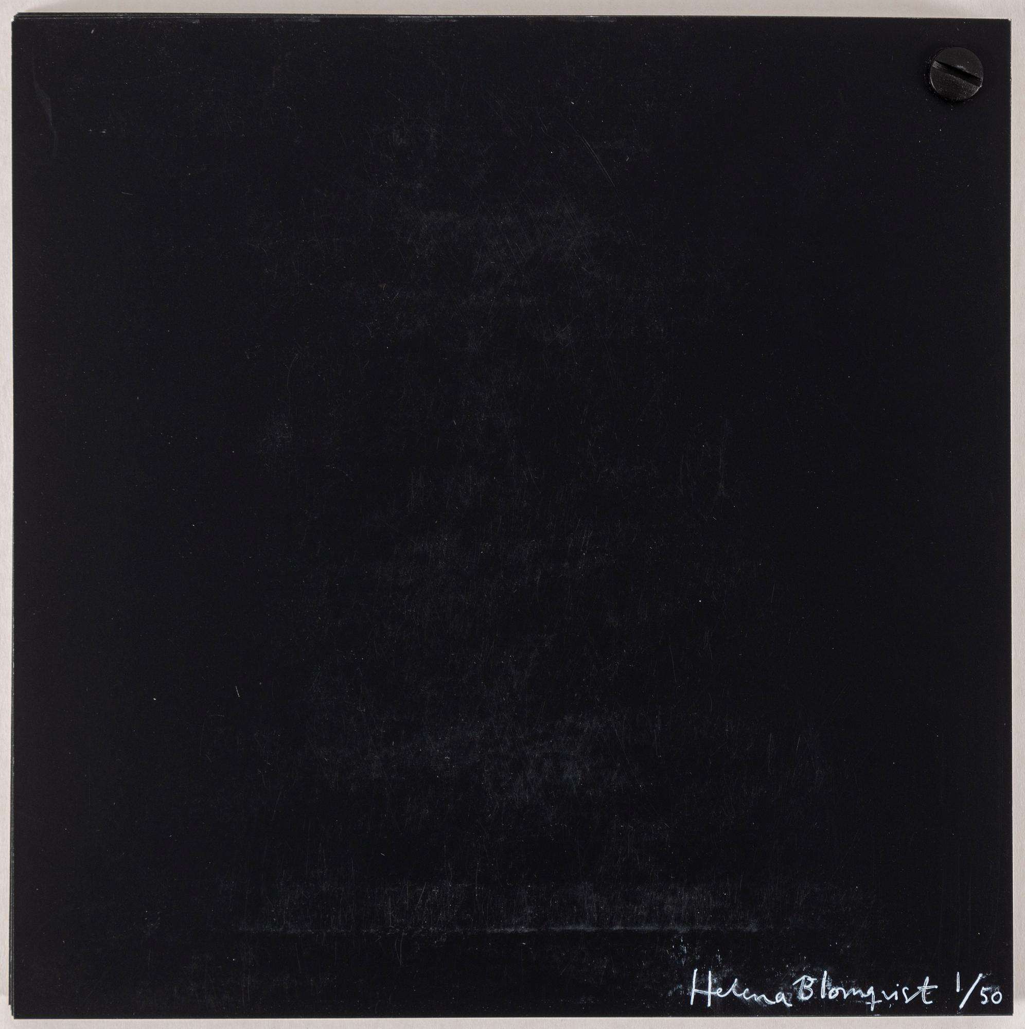 HELENA BLOMQVIST, photograph, signed a tergo and numbered 1/50. Book included in lot.