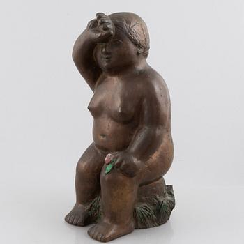 Sven Lundqvist, Seated woman with rose.