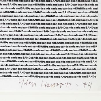 Sten Hanson, collage on paper, signed and dated -74.