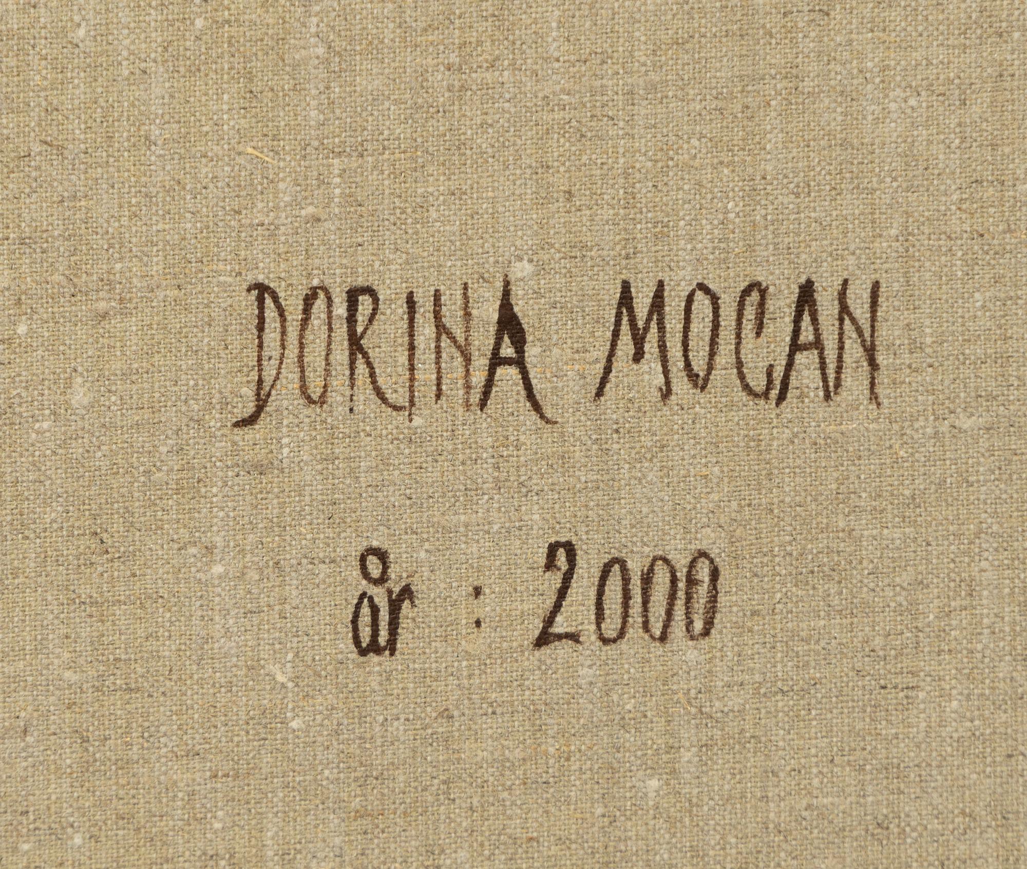 Dorina Mocan, Cat, Woman and Canary (diptych).