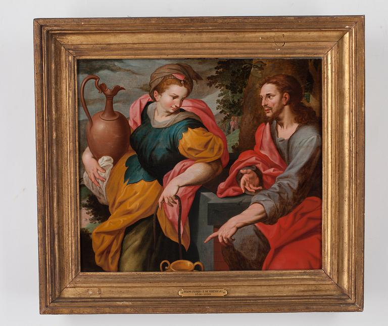 Frans Floris dä Hans efterföljd, Jesus träffar den samariska kvinnan vid brunnen.