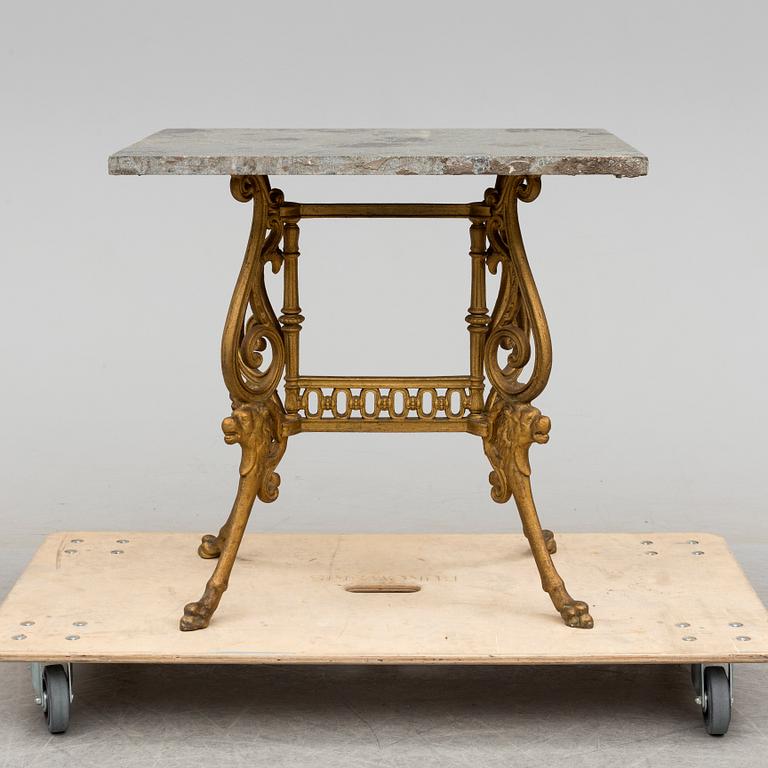 A late 19th century garden table.