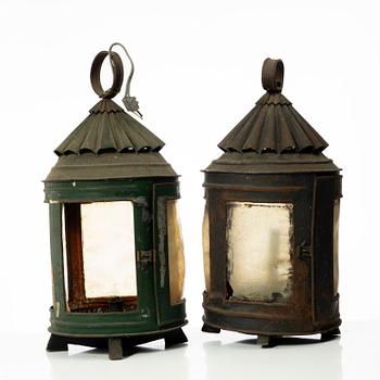 Lanterns, 2 pcs. folk art, 19th century.