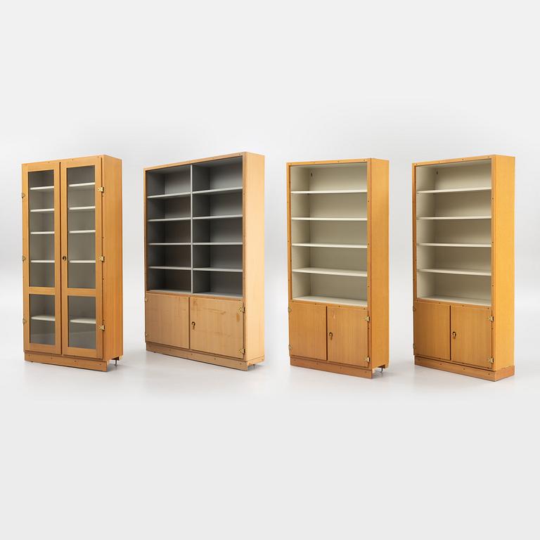 Børge Mogensen & Grethe Meyer, a four-piece book case, 'Boligens Byggeskabe', second half of the 20th century.