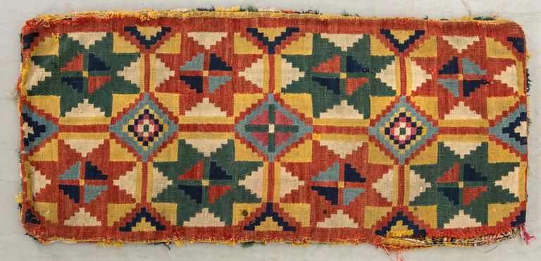 A Swedish flatweave agedyna mid 19th century ca 106 x 50 cm.