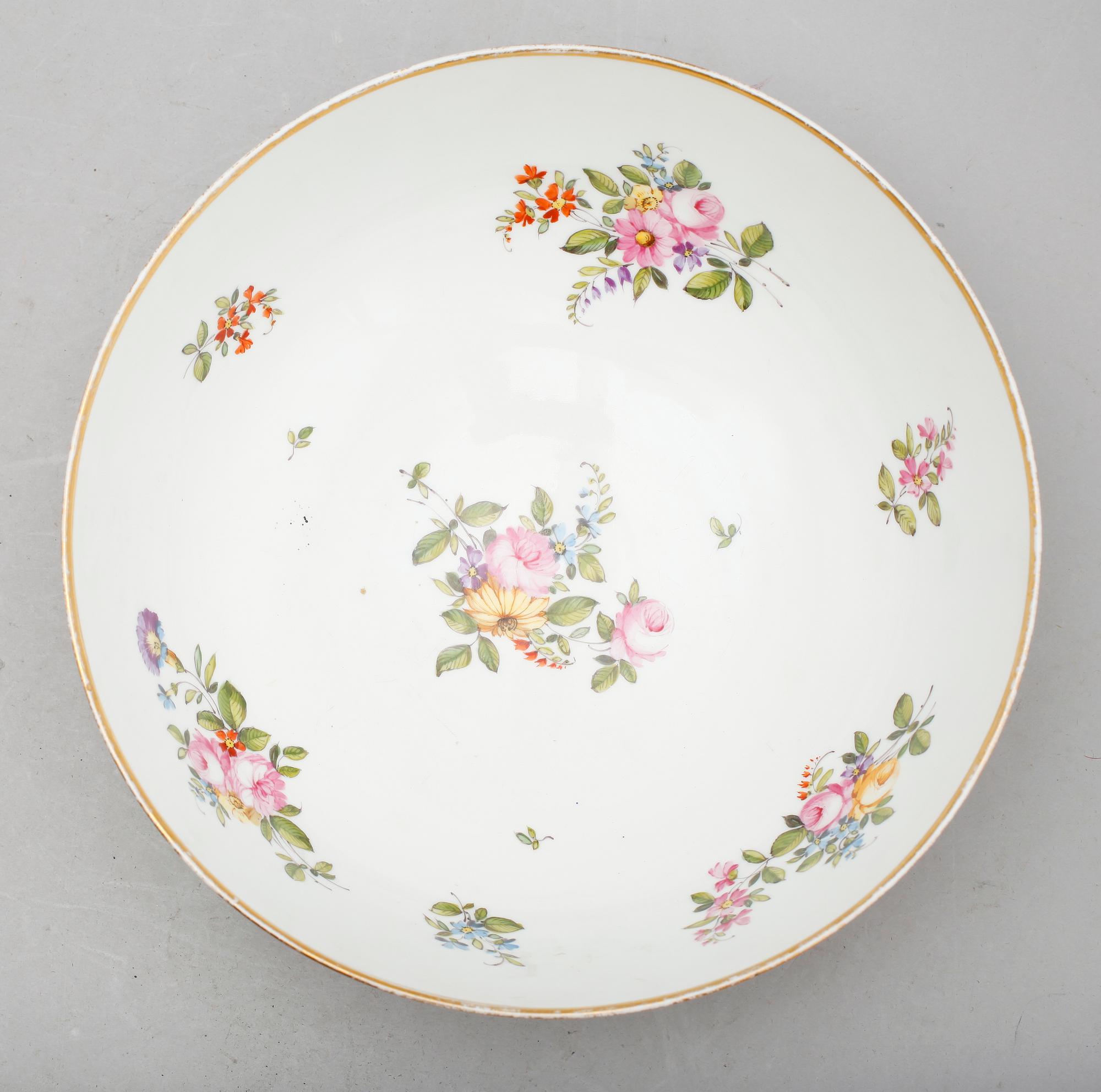 SKÅL, porslin, sannnolikt Frankrike, 1800-/1900-tal.