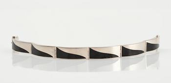 Juhani Linnovaara, ARMBAND, sterling silver, emalj, Lapponia 1975.