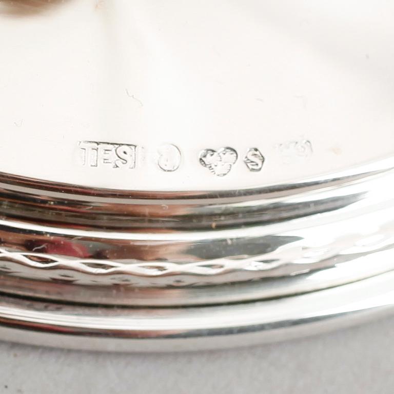 LJUSSTAKAR, 4 st, silver, TESI, Göteborg 1956 och 1957.