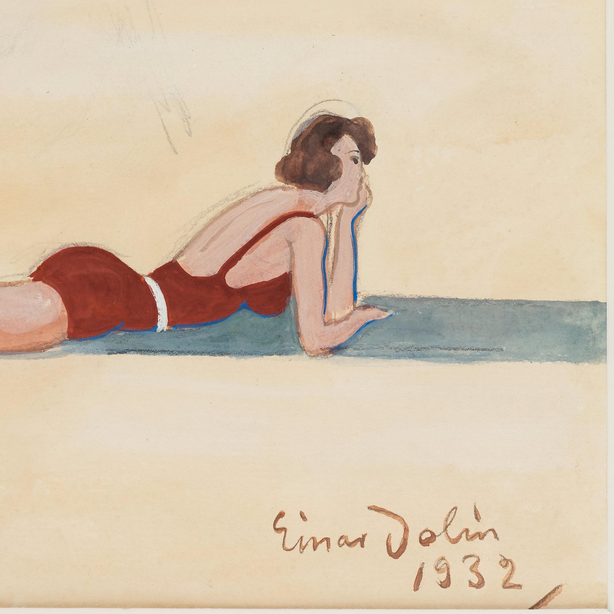 Einar Jolin, On the beach.