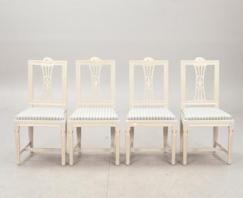 STOLAR, 4 st, gustaviansk stil, 1900-tal.