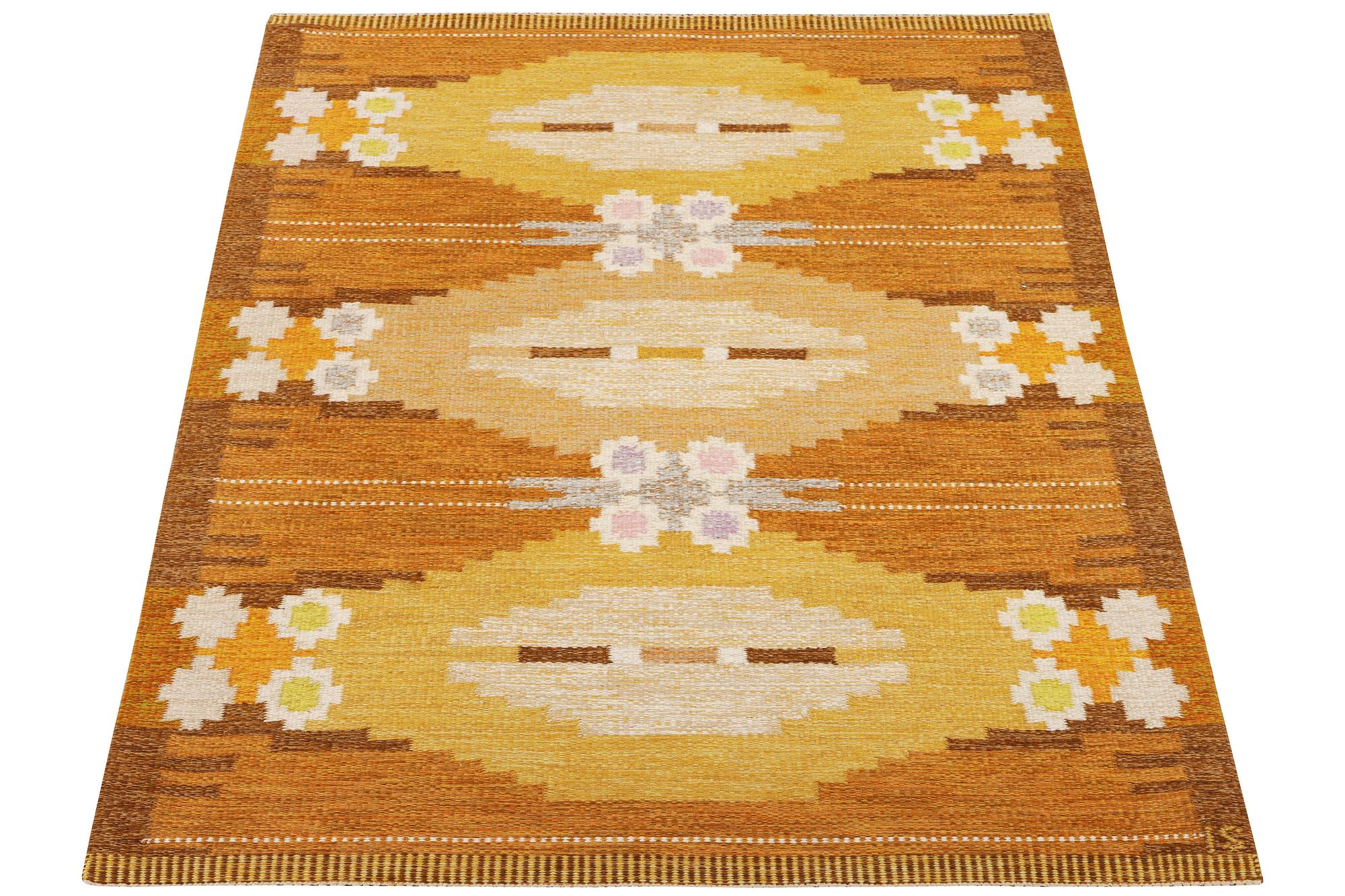 Ingegerd Silow, an 'Örbyhus' flat weave carpet, signed IS, c. 200 x 138 cm.